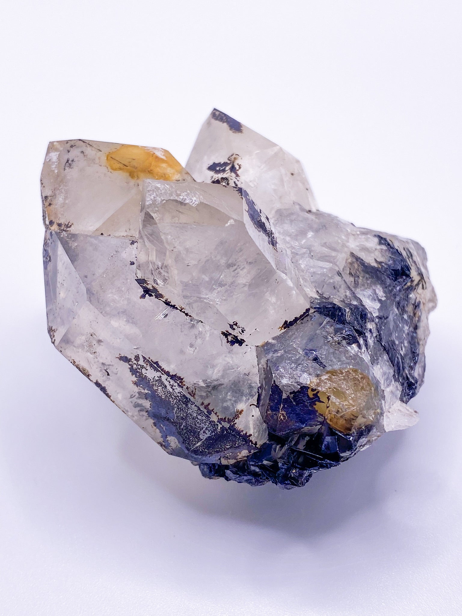 Frosted Herkimer Diamond with Specularite