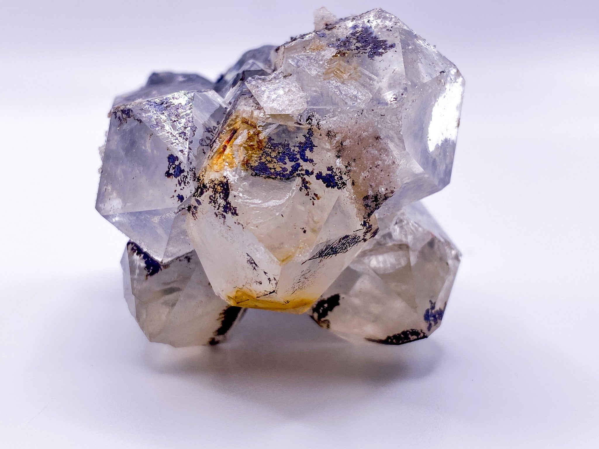 Frosted Herkimer Diamond with Specularite