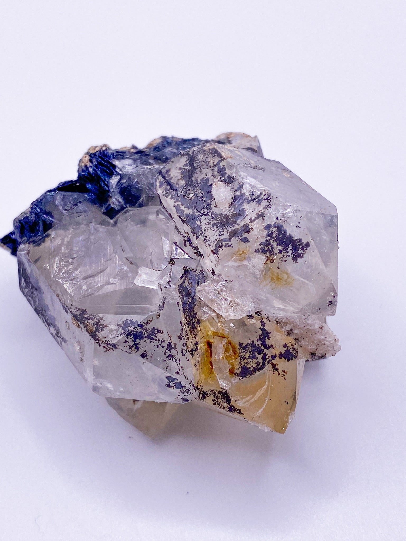 Frosted Herkimer Diamond with Specularite