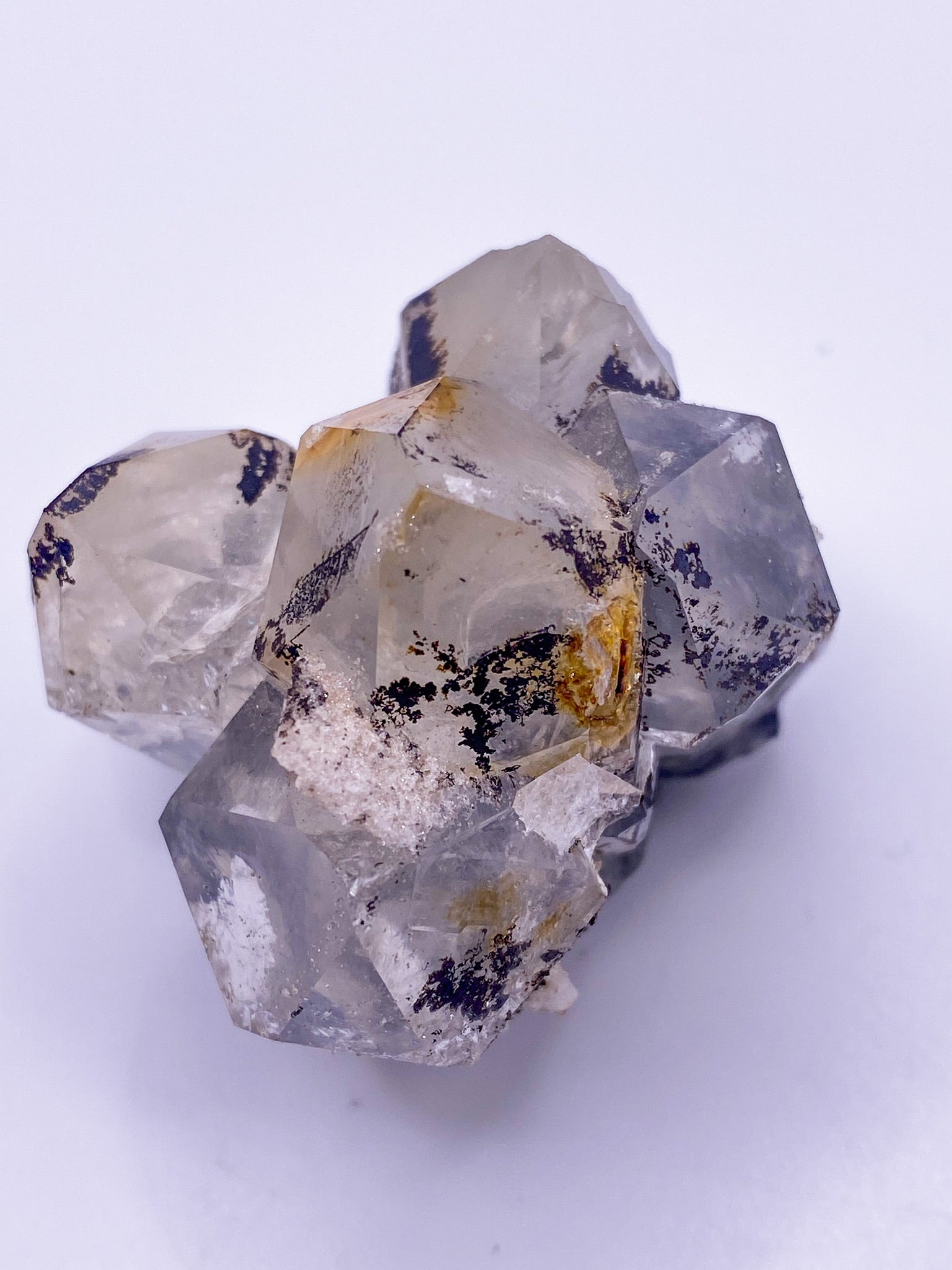 Frosted Herkimer Diamond with Specularite