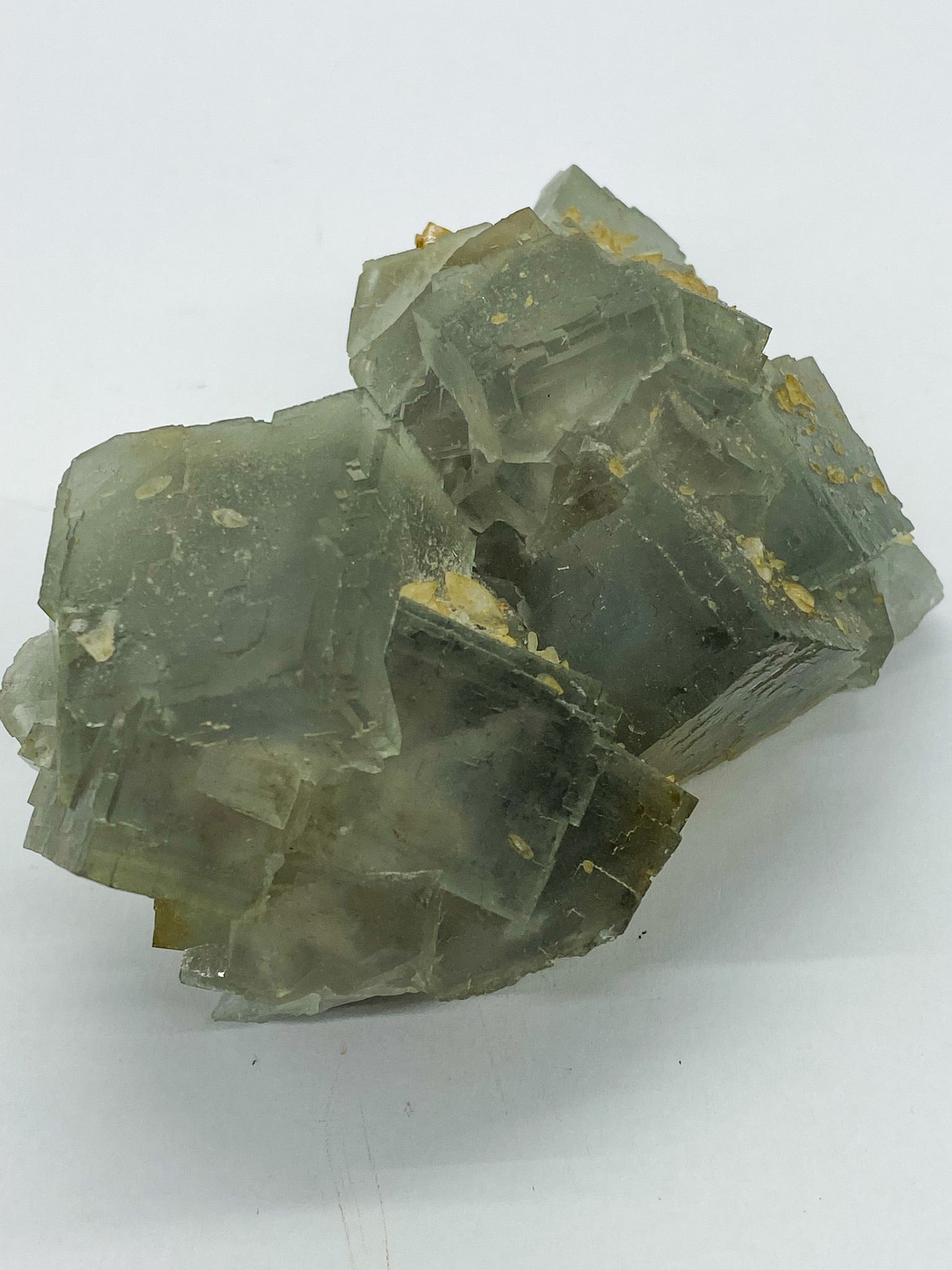Light Blue Fluorite with Yellow Calcite