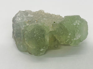 Light Green Fluorite on Druzy Quartz