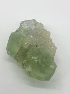 Light Green Fluorite on Druzy Quartz