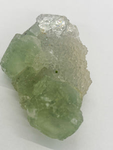 Light Green Fluorite on Druzy Quartz