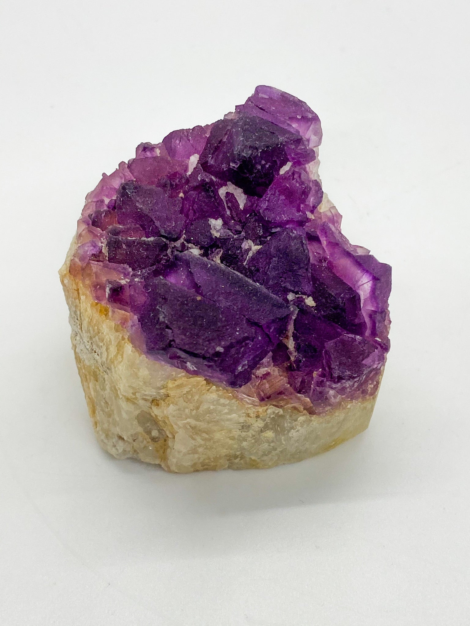 Purple Fluorite Chunk on Quartz