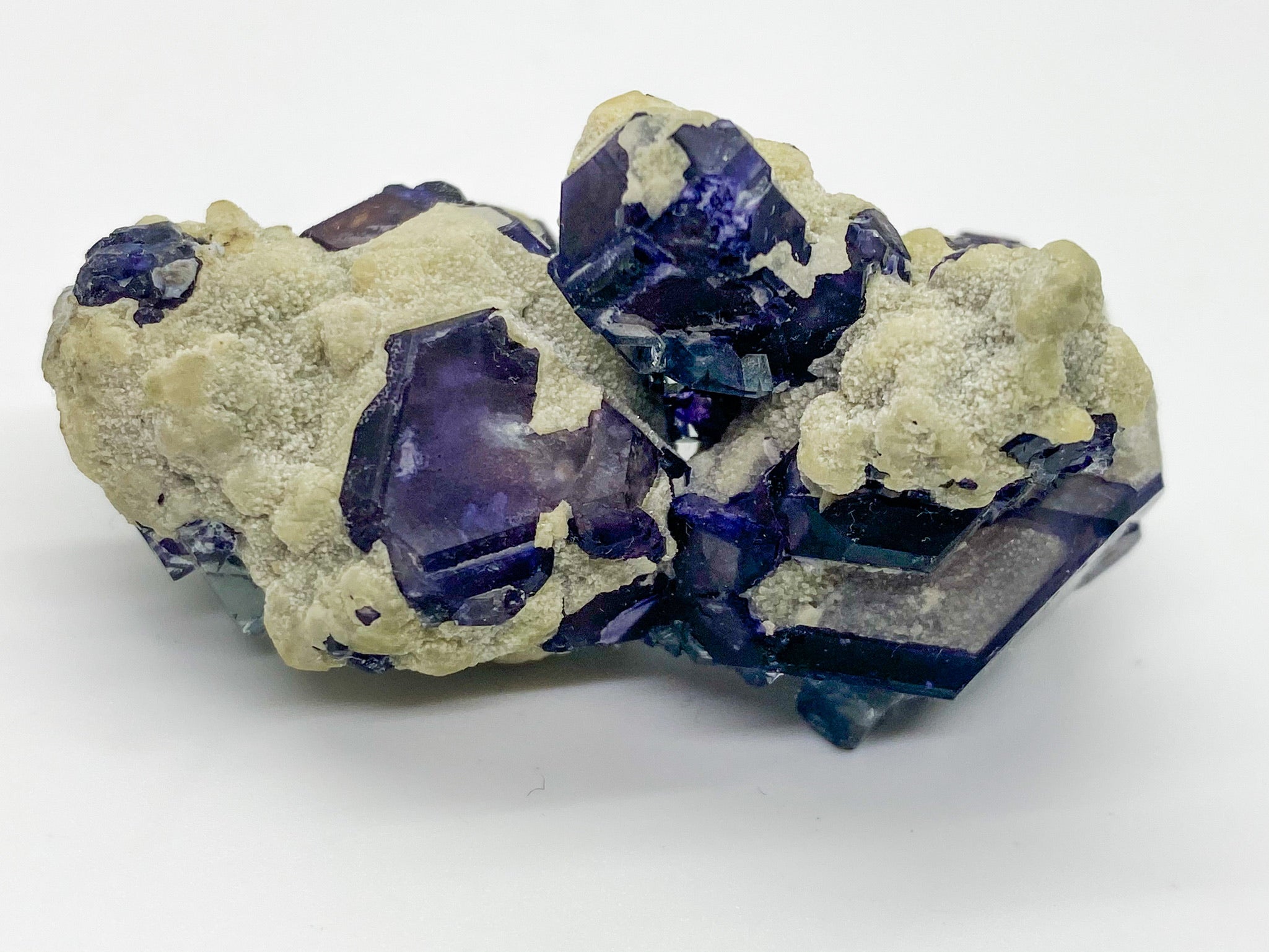 Purple Window Fluorite with Spherical Mica