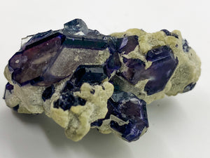 Purple Window Fluorite with Spherical Mica