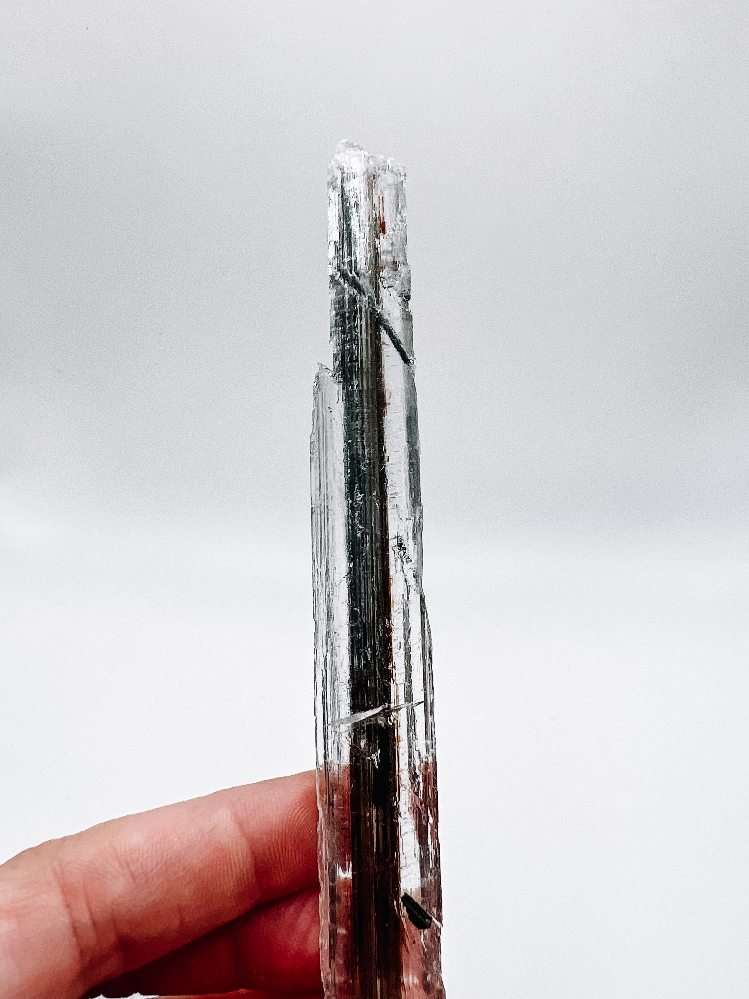 Selenite with Stibnite