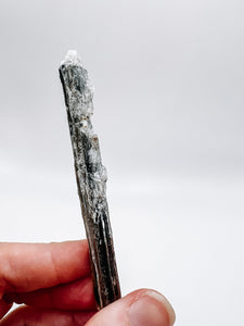 Selenite with Stibnite