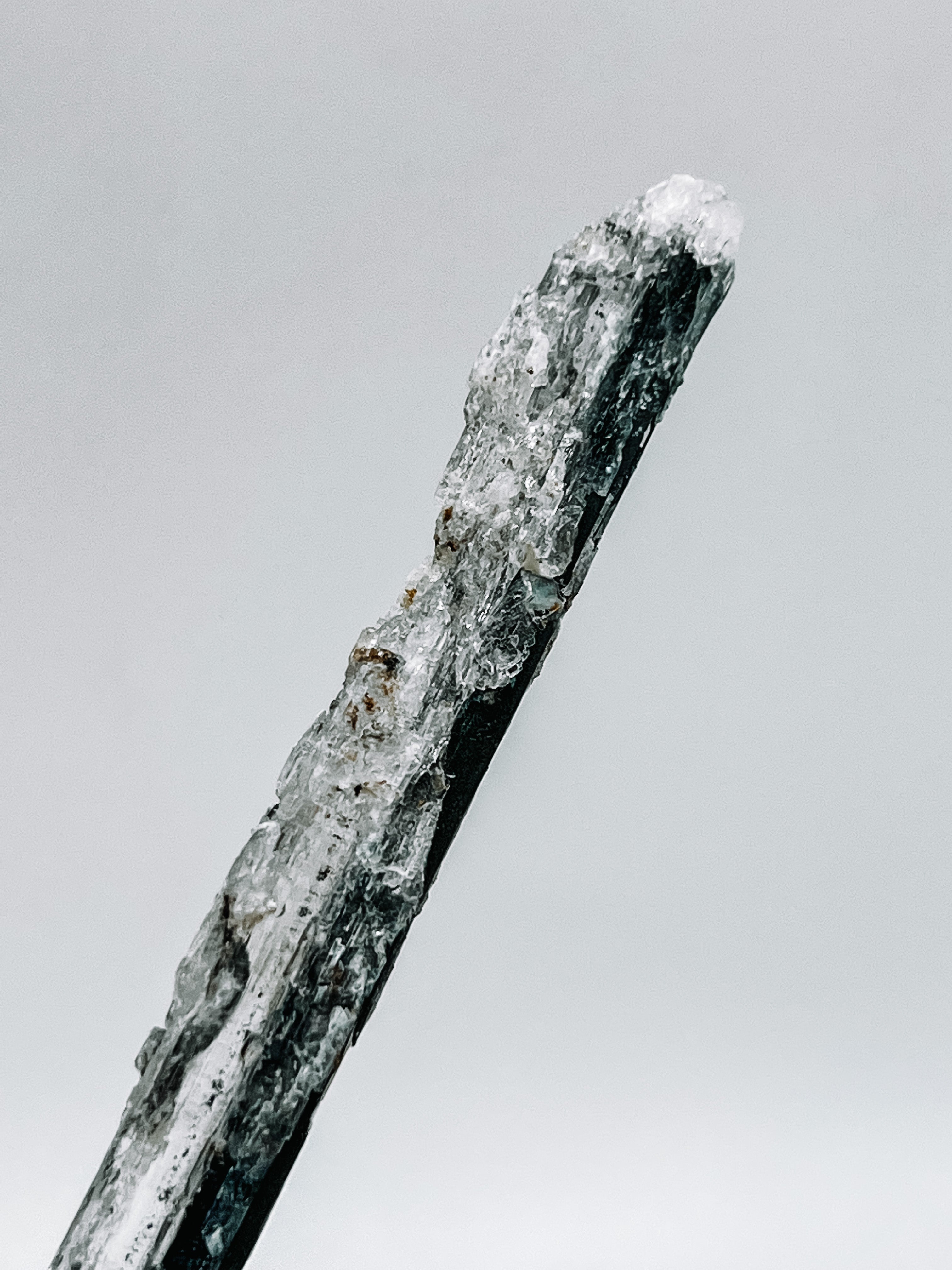 Selenite with Stibnite