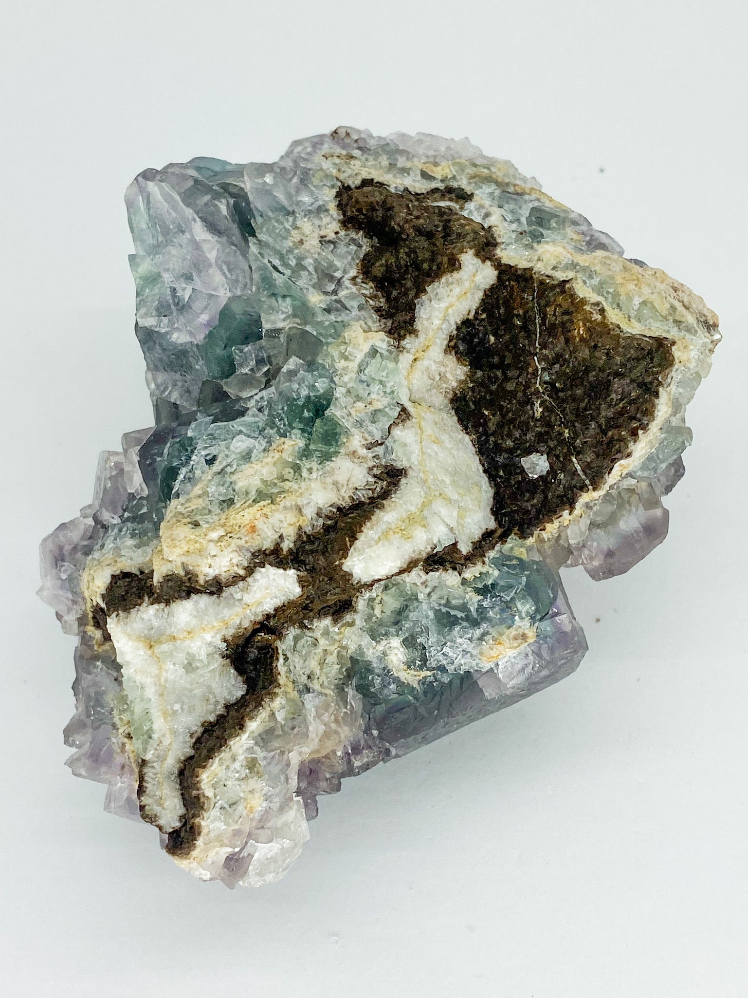 Fluorite with Calcite