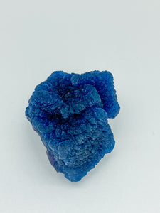 Blue Step Fluorite on Candle Quartz