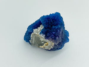 Blue Step Fluorite on Candle Quartz