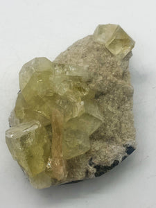 Clear Gem Grade Fluorite on Quartz